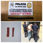 Violencia en La Paz: atacó a una vecina con un machete y quedó detenido