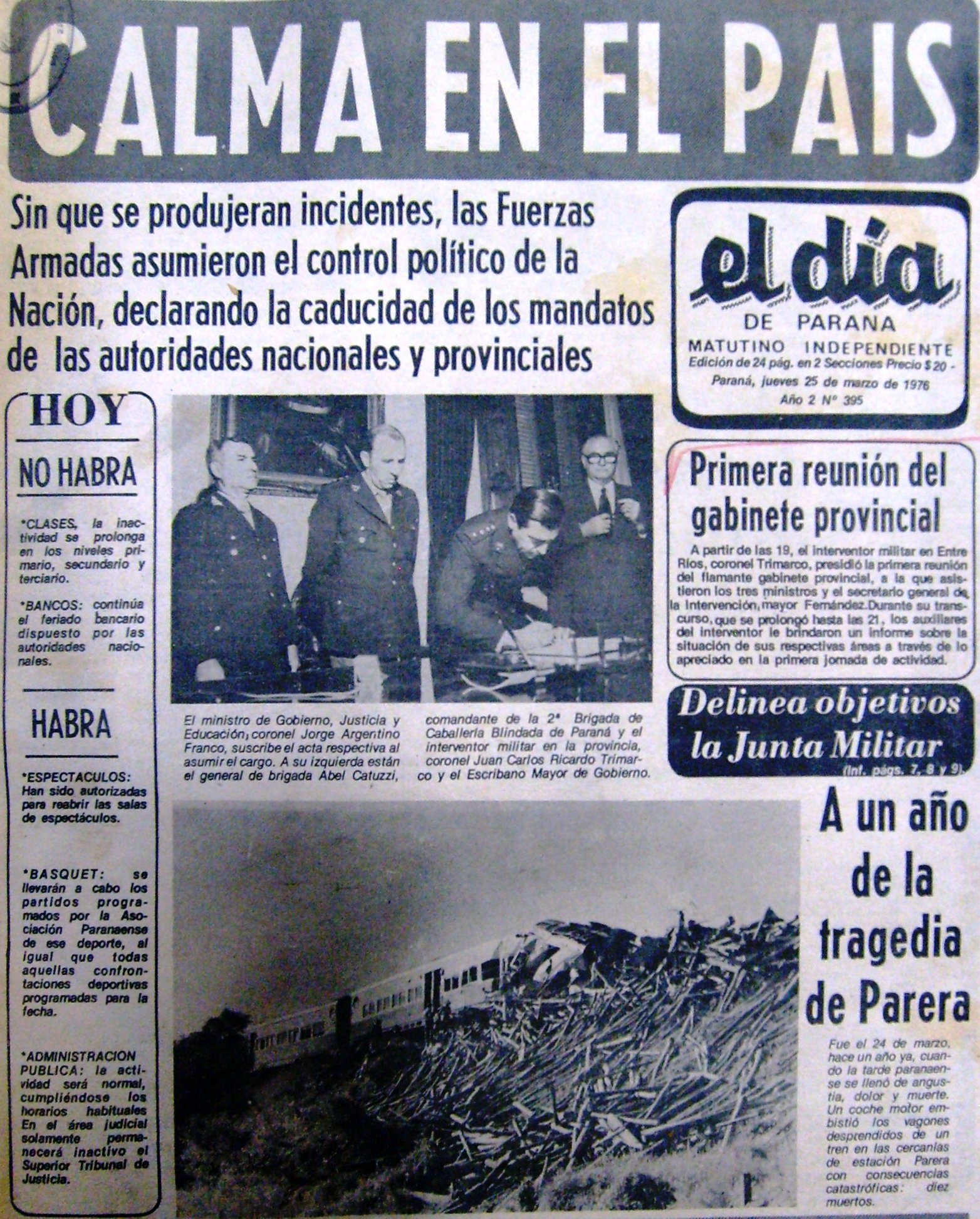 DiarioElDia24Marzo1976Dictadura