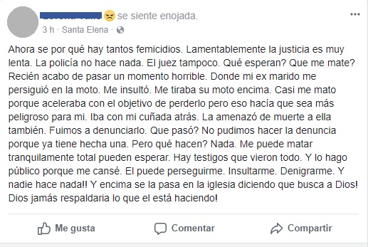 PUBLICACIÒN FACEBOOK VIOLENCIA DE GÉNERO 1