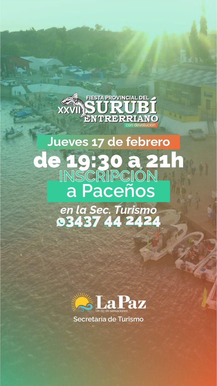 fiesta surubi inscripcion jueves
