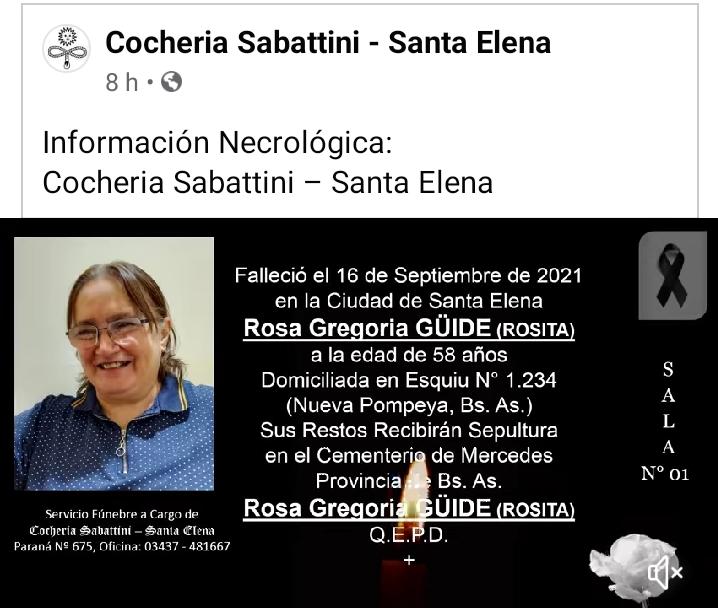 hermana rosita necrológica