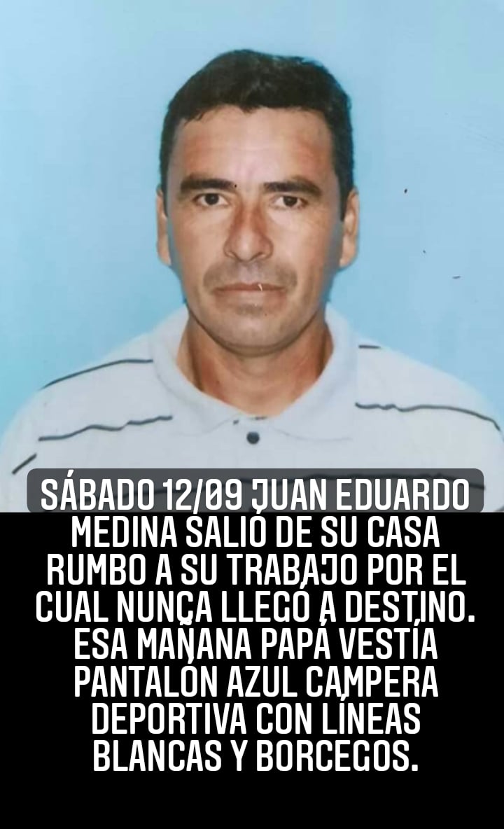 juan eduardo medina la paz hombre desaparecido