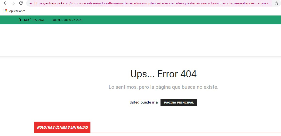 pagina borrada maidana