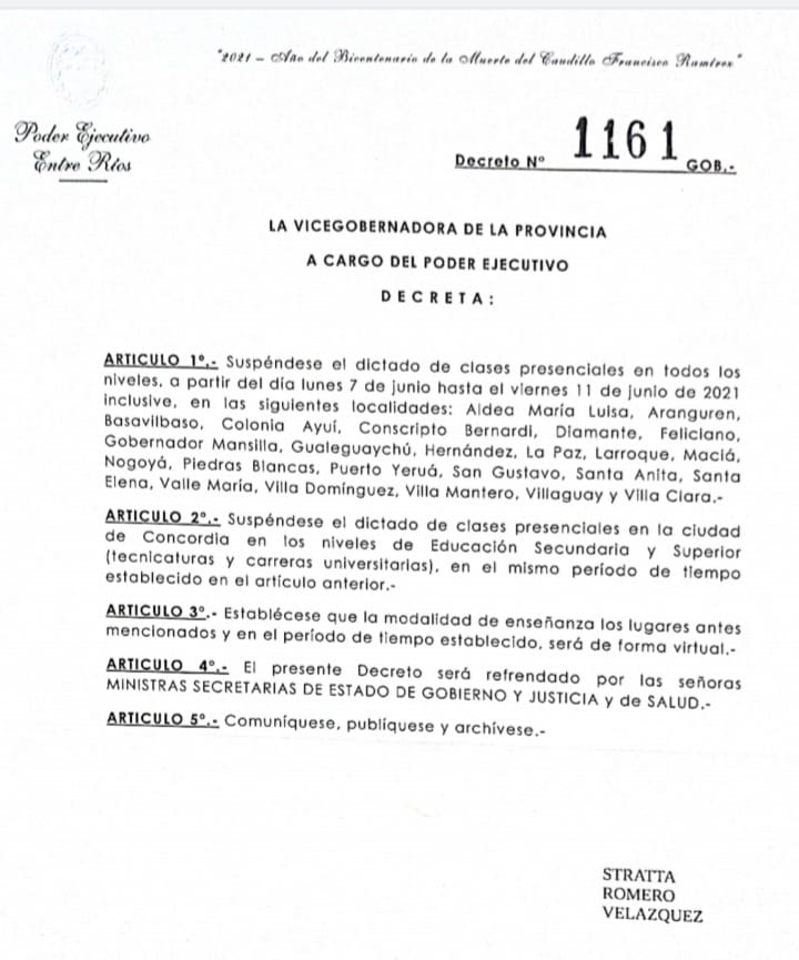 suspension clases presenciales san gustavo santa elena piedras blancas la paz