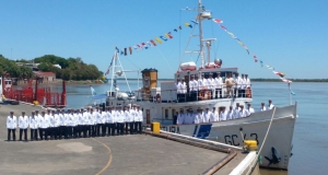 El guardacostas Mandubí volvió a amarrar en el Puerto de La Paz