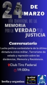 Día de la Memoria: realizarán un conversatorio y proyección de cortometrajes en Santa Elena
